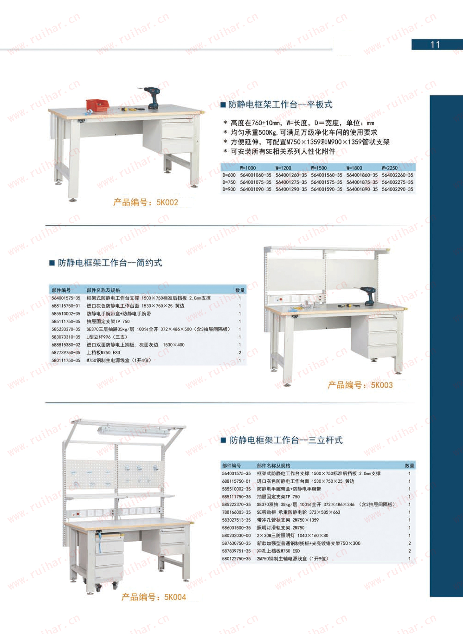 防靜電框架工作臺(tái)（含雙抽），SEG-07-A，SEG-07-B，SEG-07-C，SEG-07-D，森億