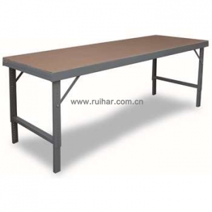 重型硬木鋼制臺(tái)面可折疊升降工作臺(tái)，WBF-TH-3696-95